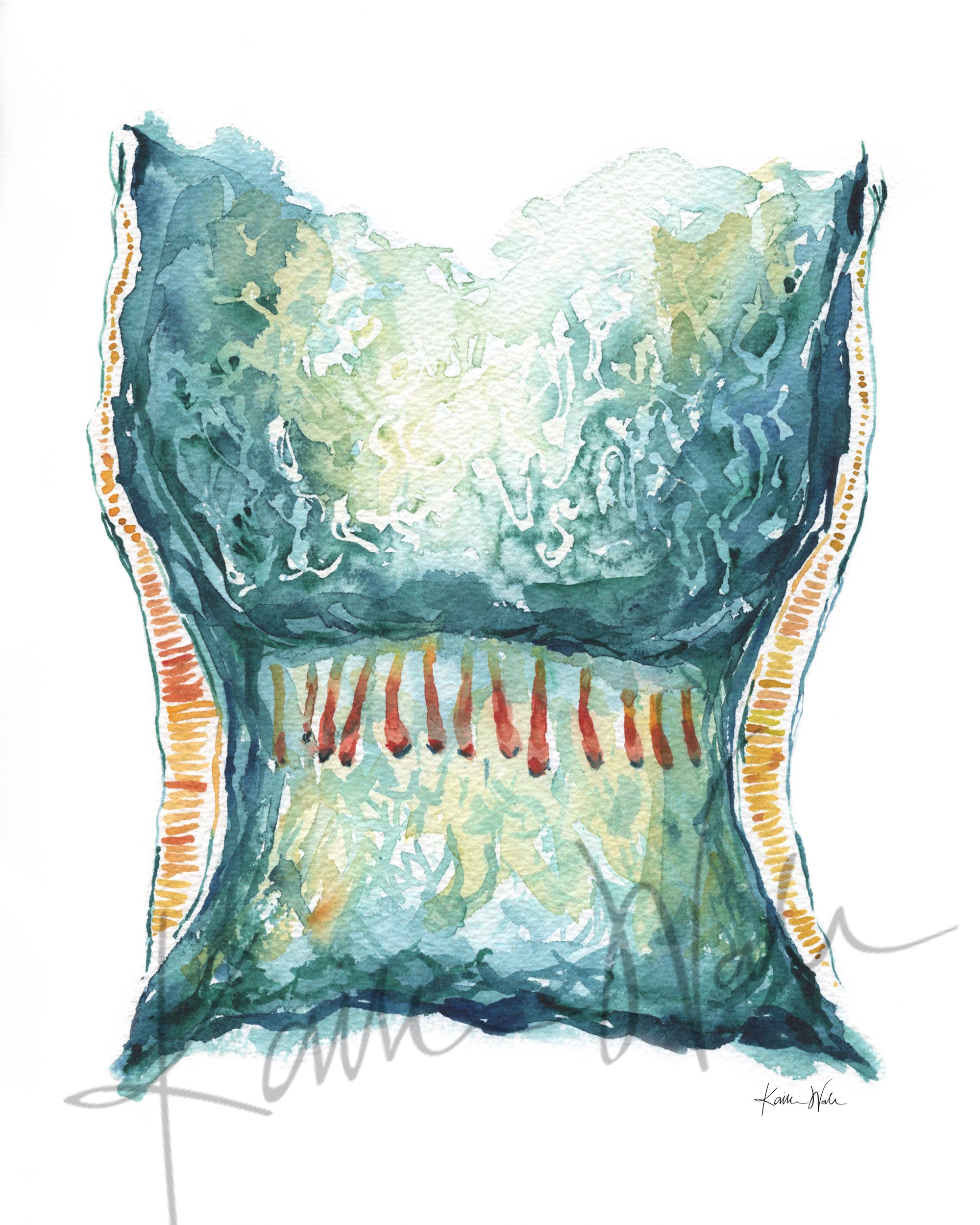 Anal Canal Watercolor Print