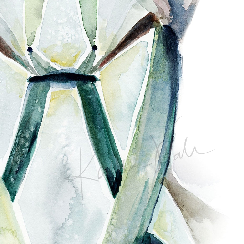 Neck Triangles Watercolor Print