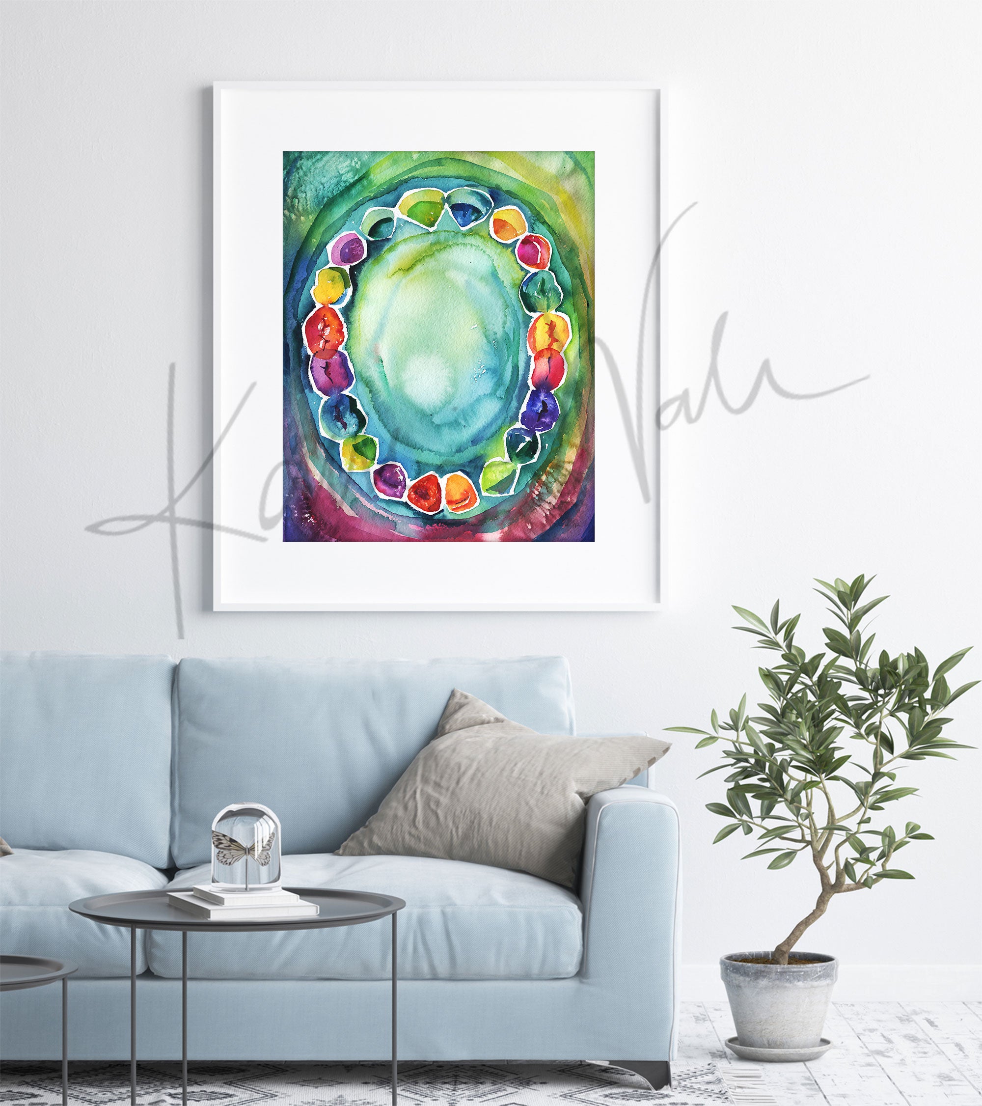 Bright Baby Teeth Watercolor Print