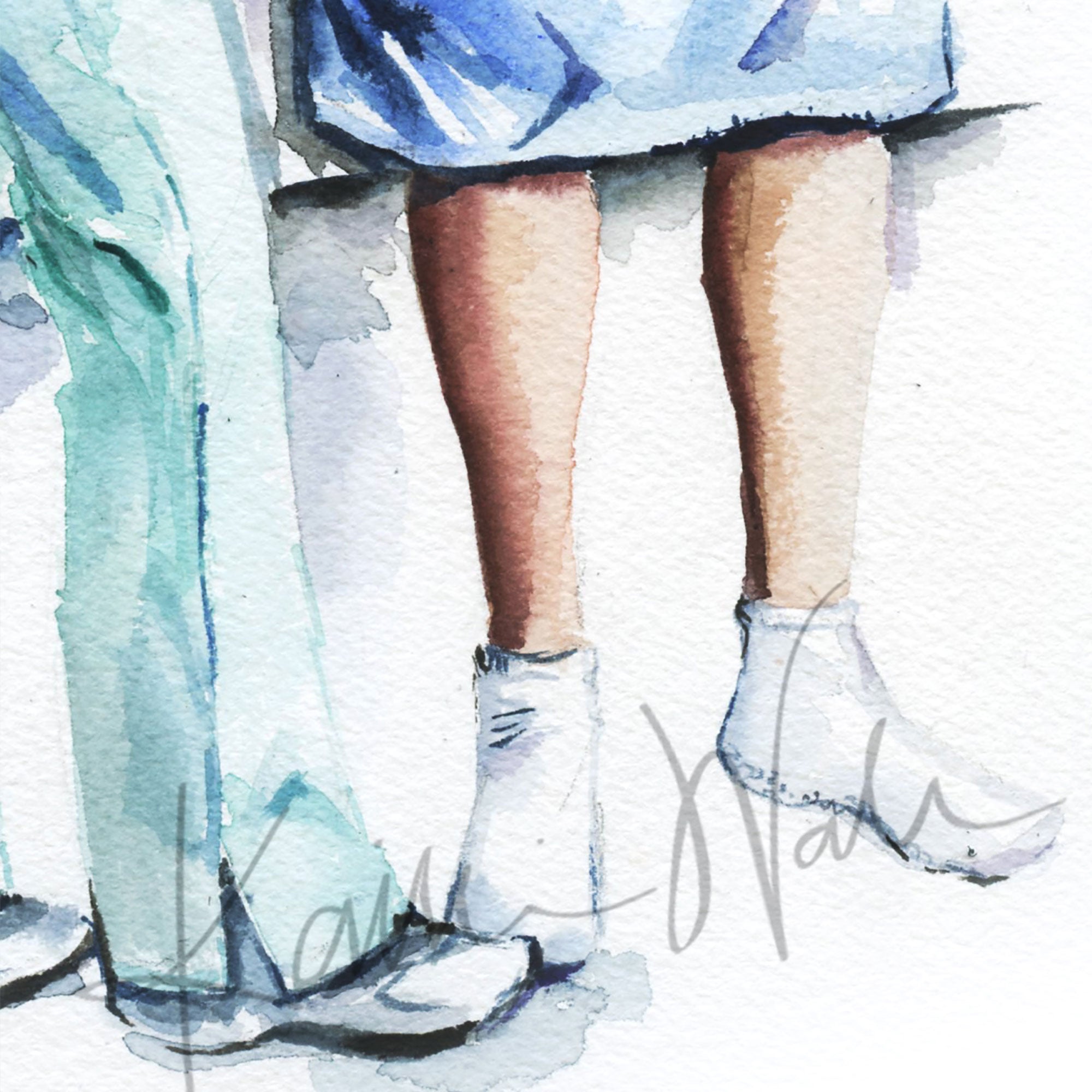 Back on Her Feet Watercolor Print