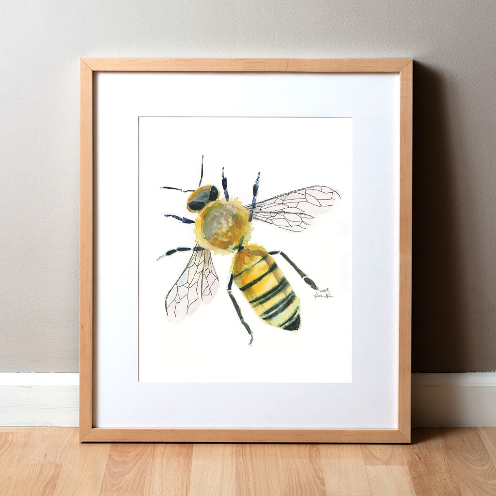 Bee Watercolor Print