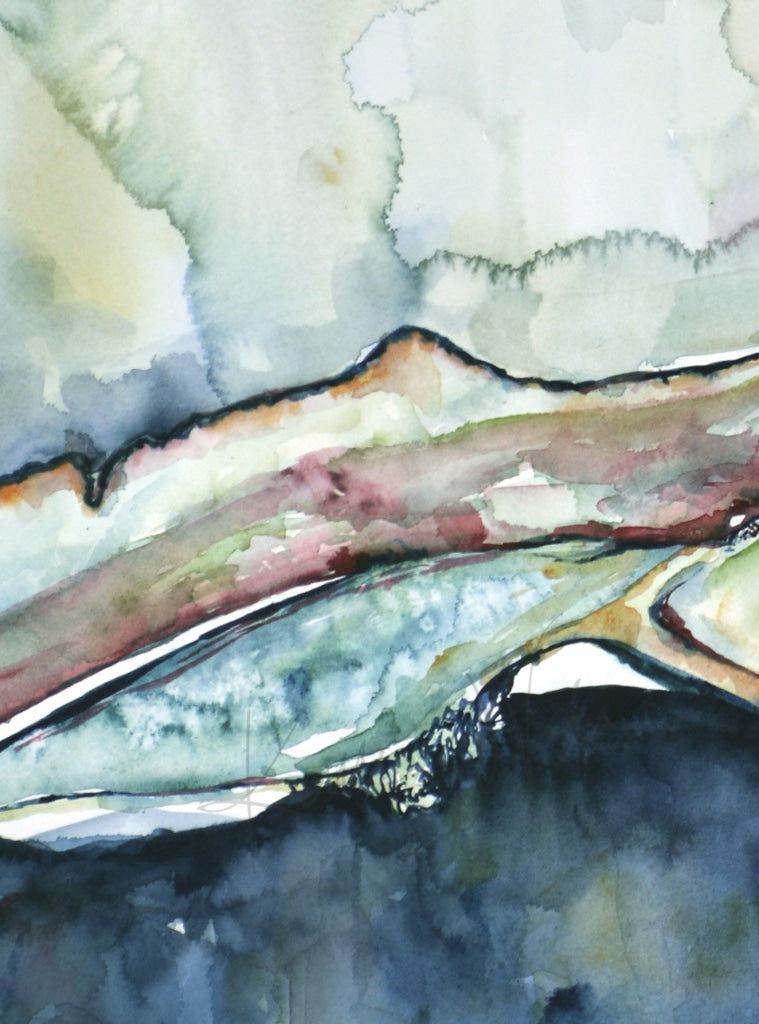 Visual Horizons -Watercolor Print - Sense Art Abstract Anatomy Watercolor