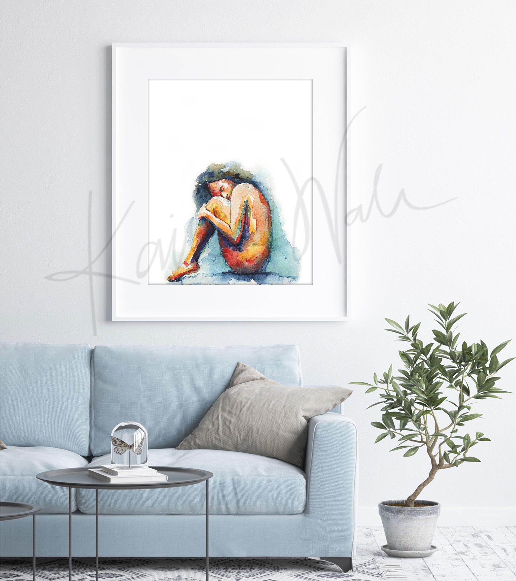 The Body - Eye, Mind, Body Connection Watercolor Print