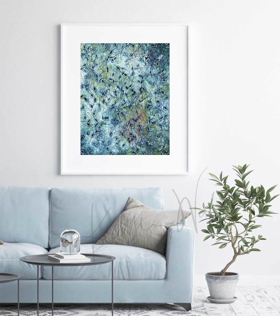 Neurons Watercolor Print - Neurology Art Brain