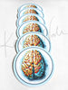 Set of 3 Superior Brain Watercolor Art Stickers