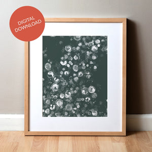 Hematology Bubbles Watercolor Print - Digital Download
