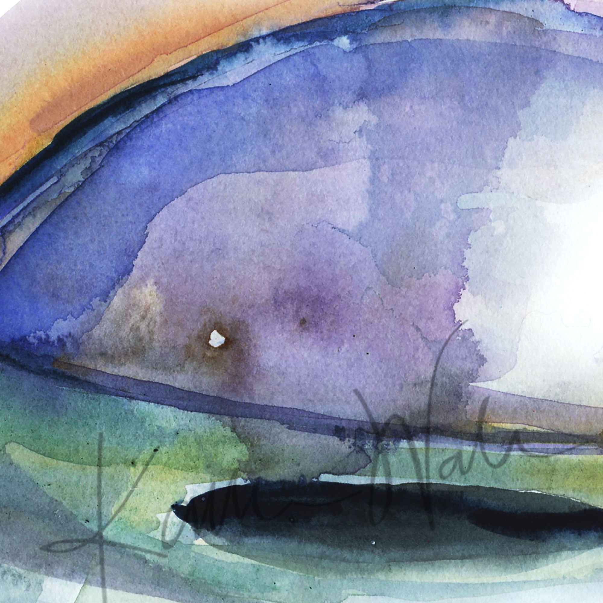 Bulging Cornea Watercolor Print