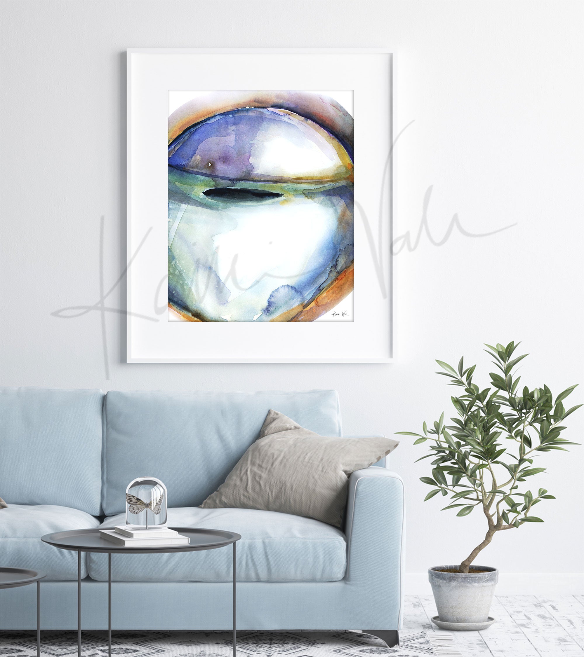 Bulging Cornea Watercolor Print