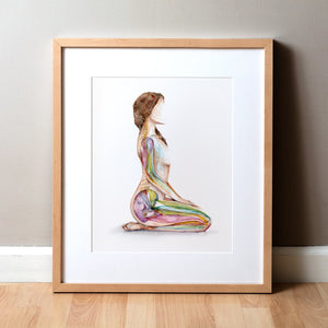 Calming Anatomy Watercolor Print