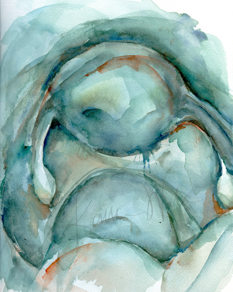 Abstract Uterus In Teal - Original