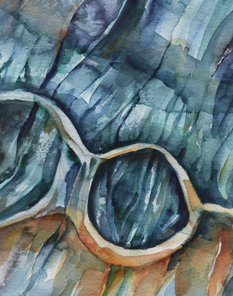 Iris Fibers Print Watercolor