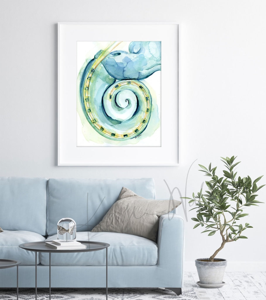 Cochlear Implant Watercolor Print