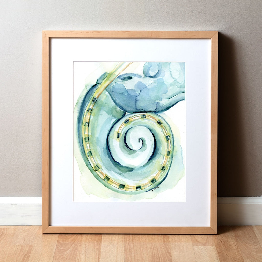 Cochlear Implant Watercolor Print