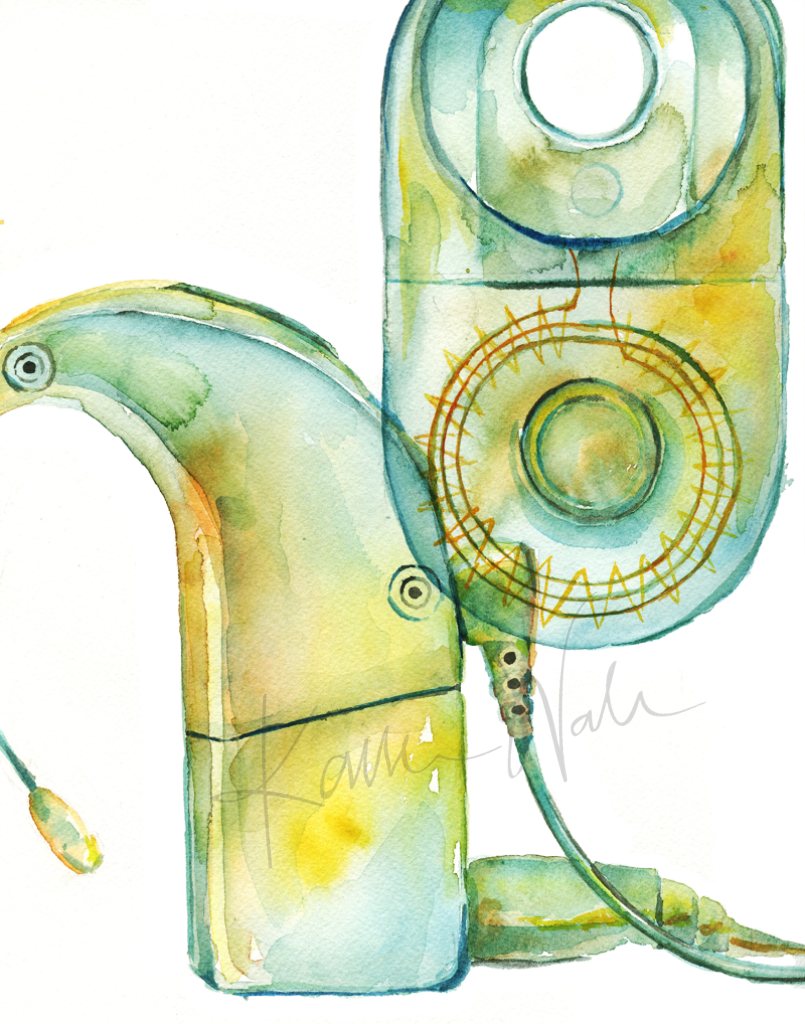 Cochlear Implant Print Watercolor