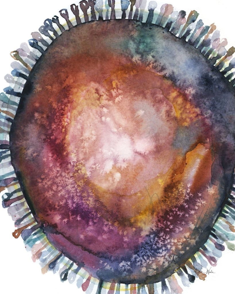 Coronavirus Single Cell Watercolor Print