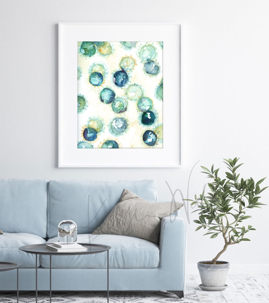 Coronavirus Histology Watercolor Print