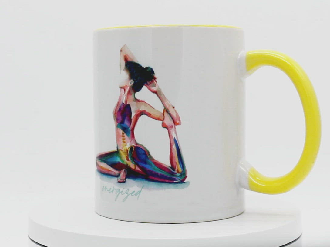 Seated Yoga Poses Mug - 11 oz Ceramic