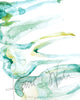 Sea Green Dental Watercolor Print Set