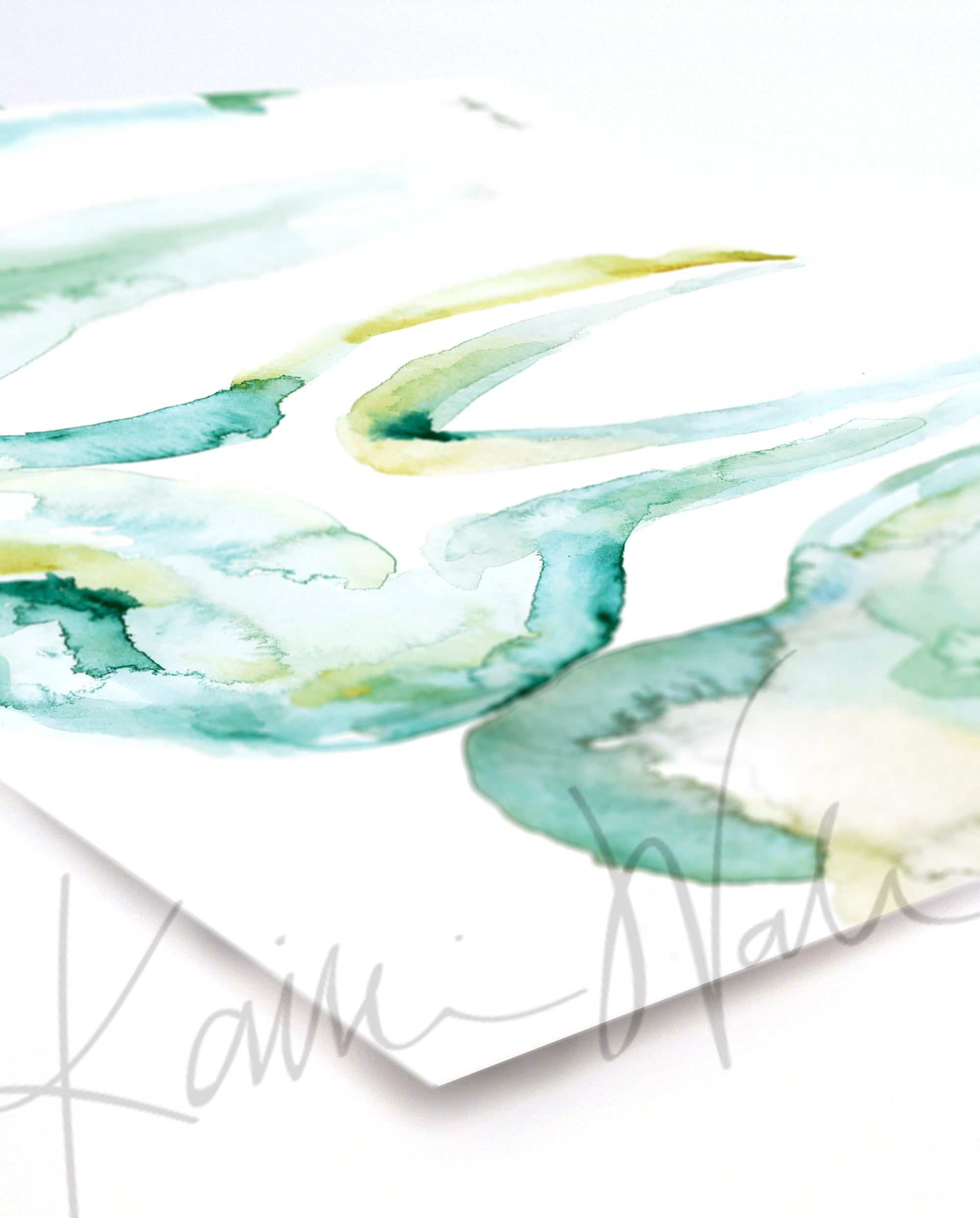 Sea Green Dental Watercolor Print Set