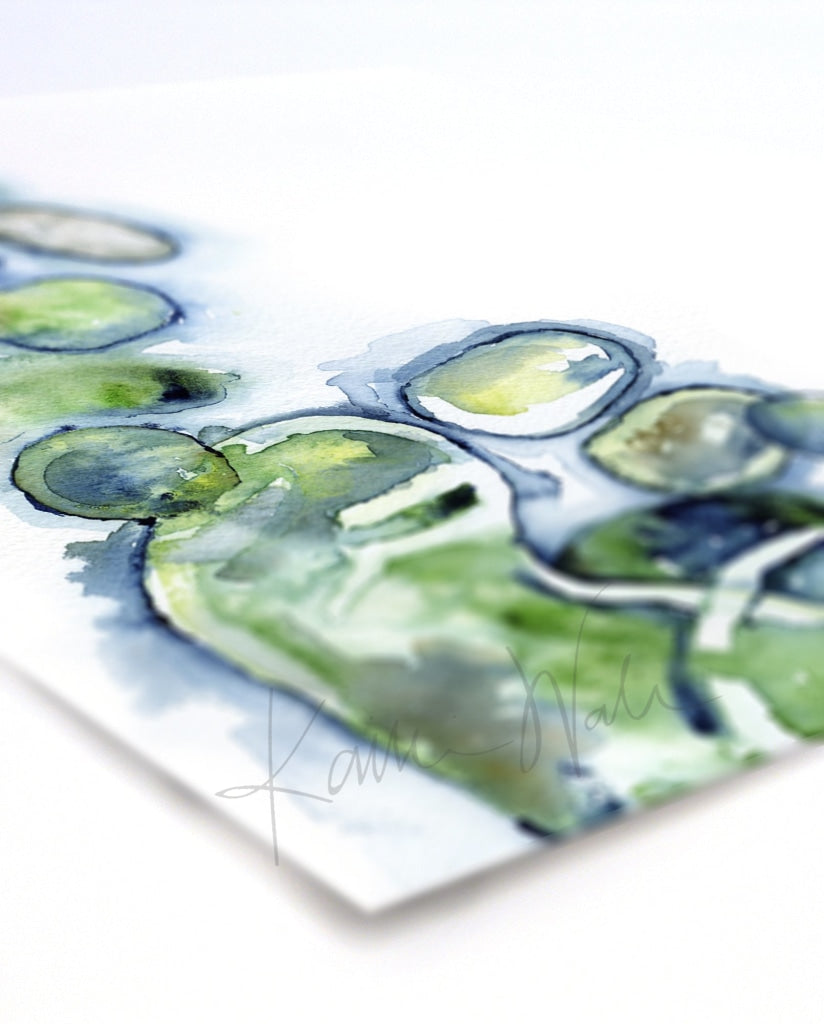 Influenza Histology Watercolor Print