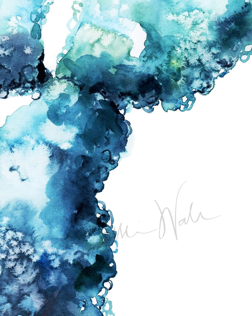 Blue Antibody Watercolor Print