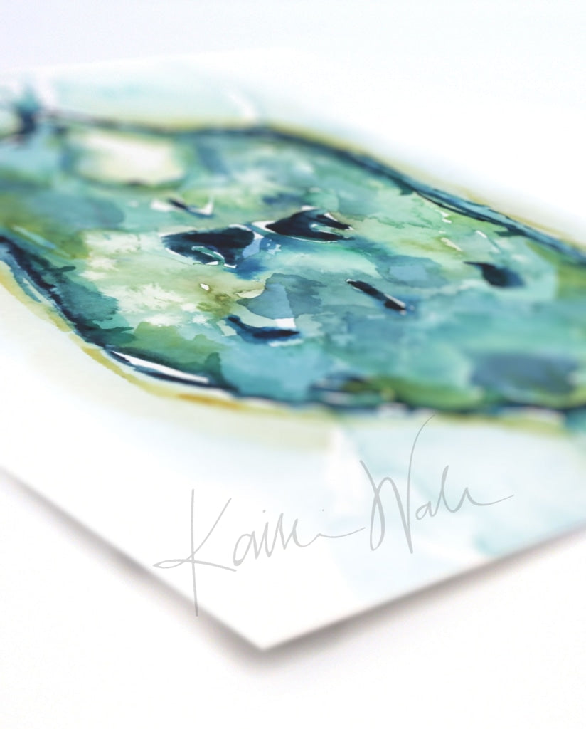 Dog Brain Mri Watercolor Print - Art Veterinarian