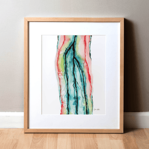 Three Vessel Runoff Watercolor Print