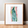 Three Vessel Runoff Watercolor Print