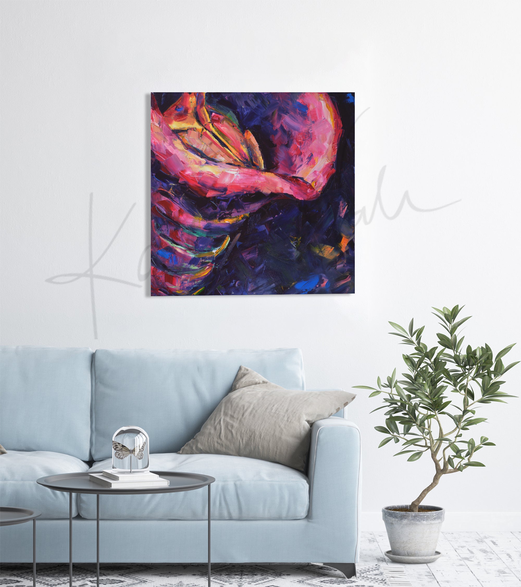 Larynx in Pink Canvas Print