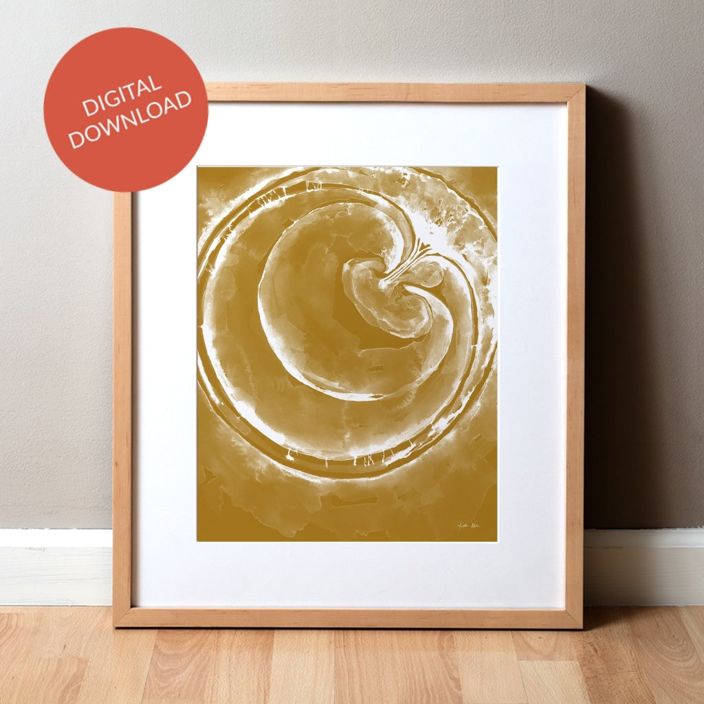 Fetus And Membranes Watercolor Print - Digital Download