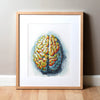 Superior Brain Watercolor Print