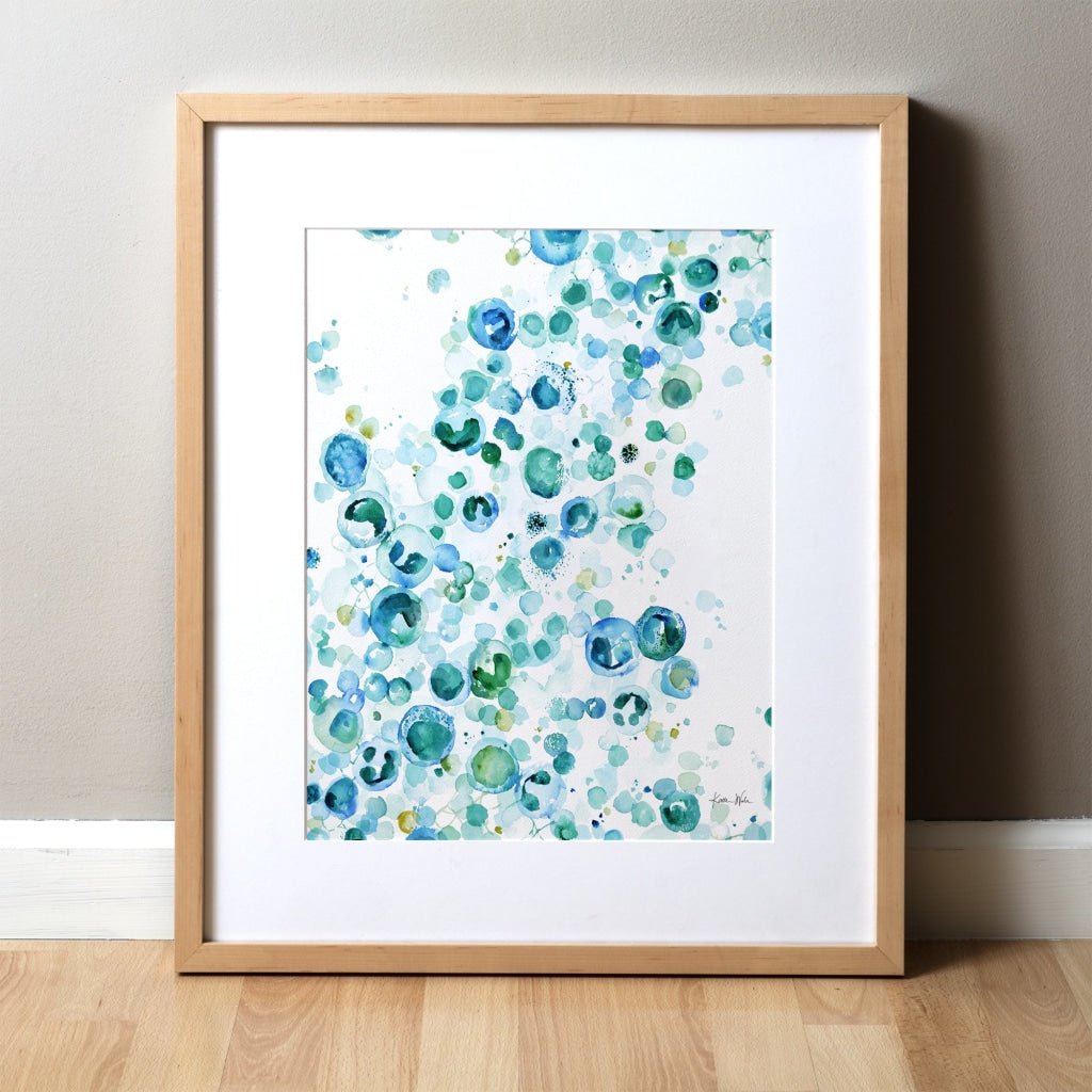 Hematology Bubbles Watercolor Print