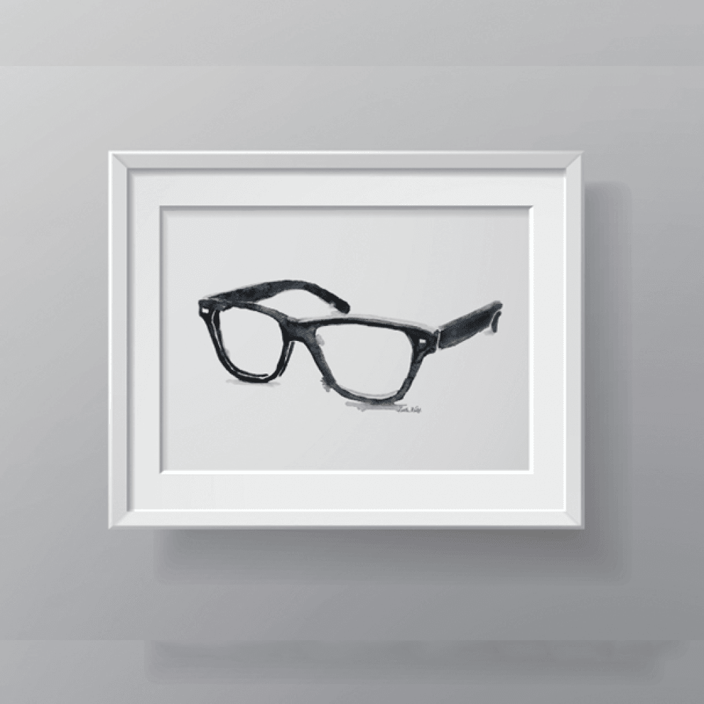 Spectacles Print Watercolor
