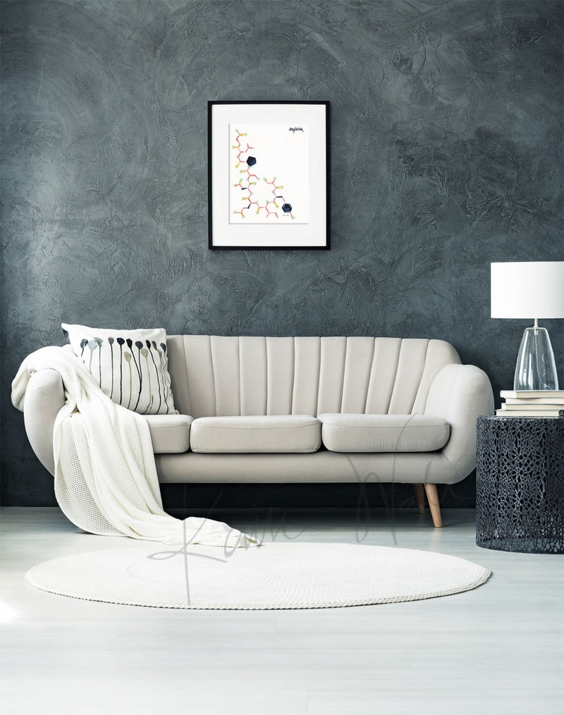 Oxytocin Watercolor Print - Happy Hormones