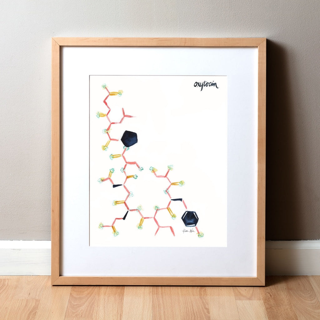 Oxytocin Watercolor Print - Happy Hormones