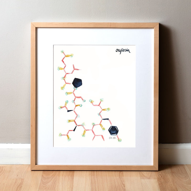 Oxytocin Watercolor Print - Happy Hormones