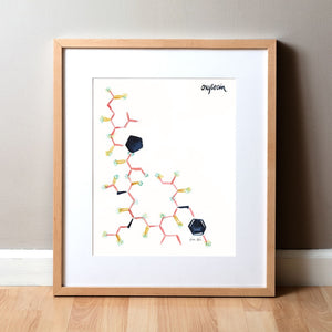 Oxytocin Watercolor Print - Happy Hormones