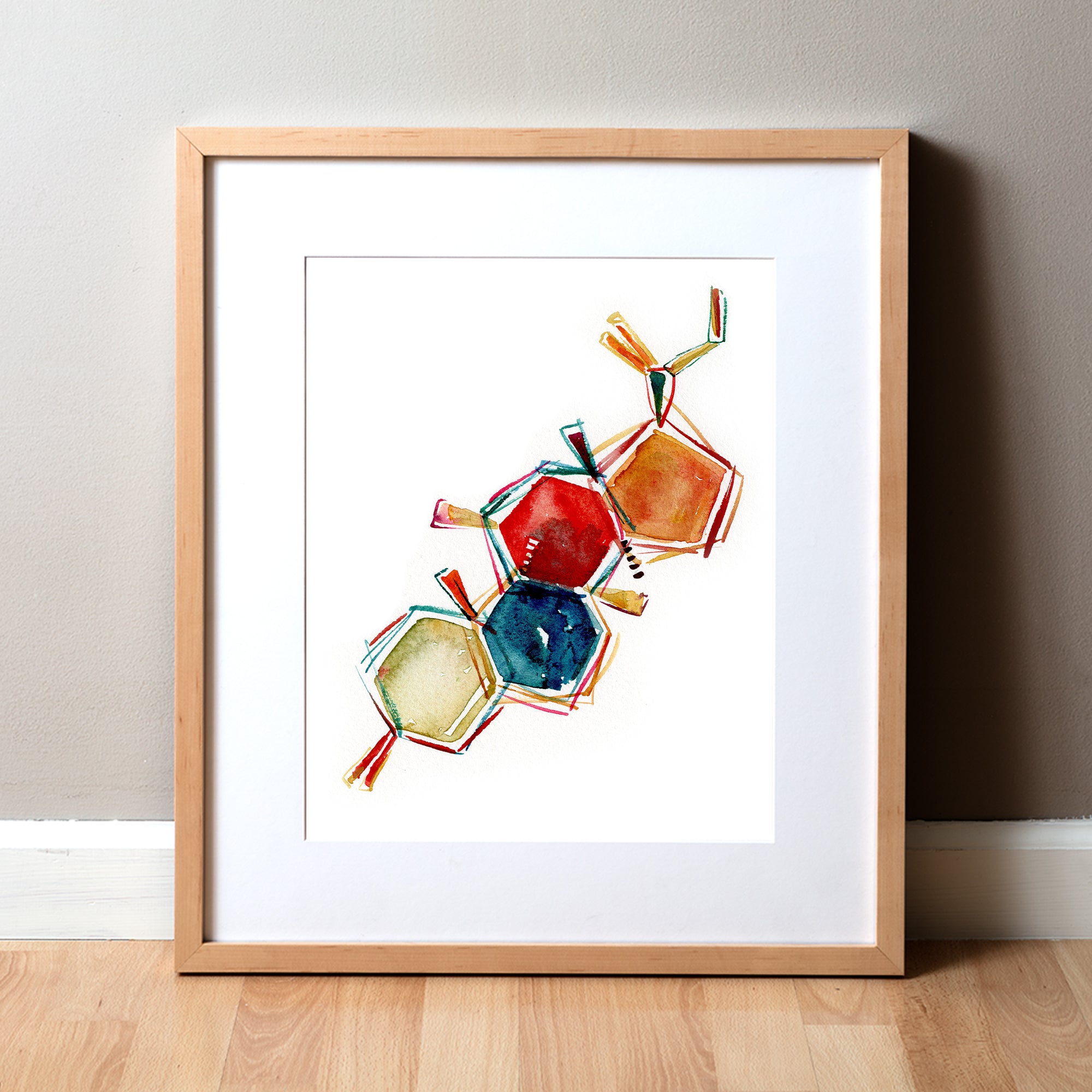 Corticosterone Hormone Watercolor Print