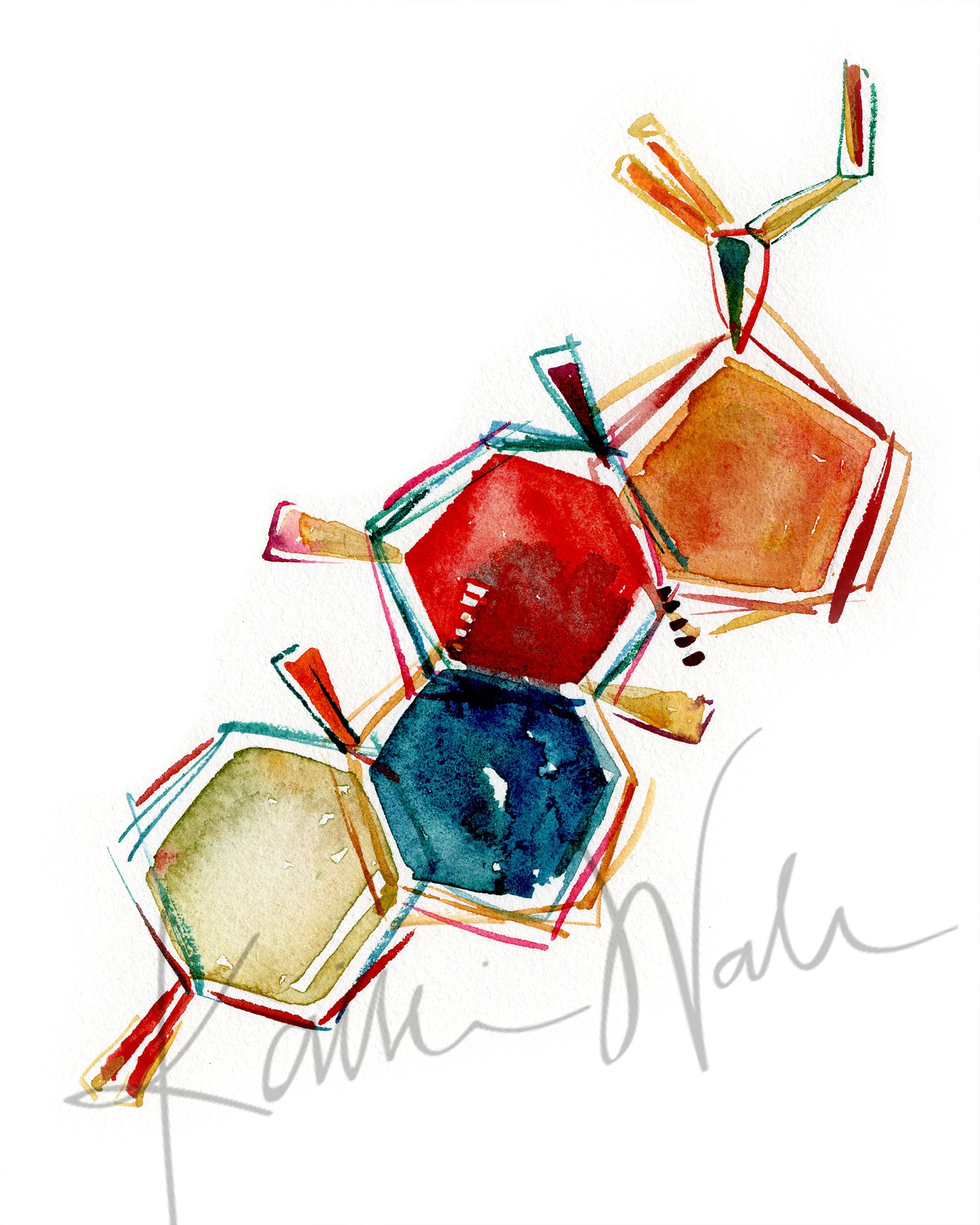 Corticosterone Hormone Watercolor Print