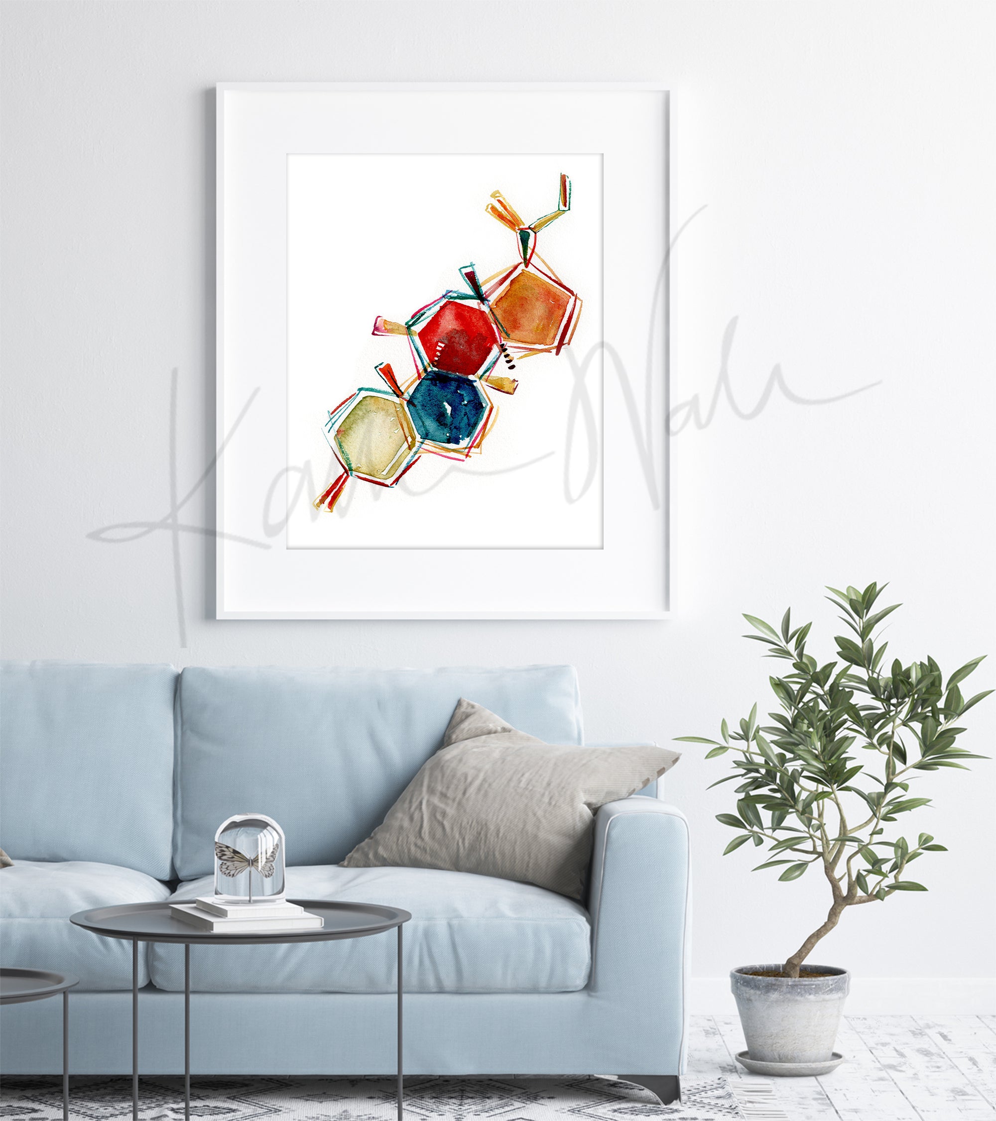 Corticosterone Hormone Watercolor Print