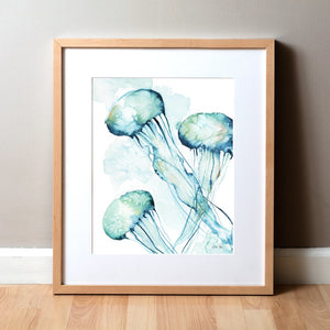 Jellyfish Watercolor Print