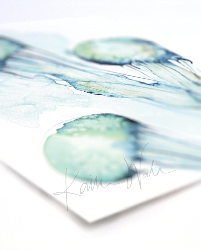 Jellyfish Watercolor Print