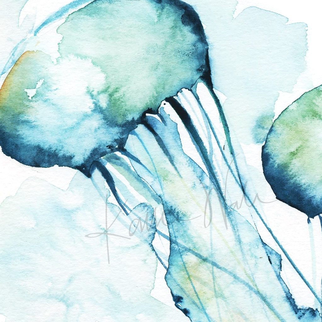 Jellyfish Watercolor Print