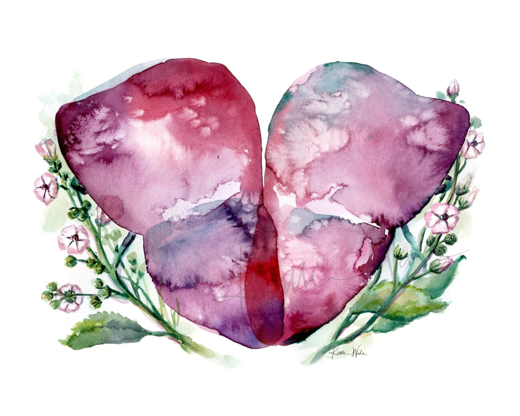 Liver Transplant Watercolor Print