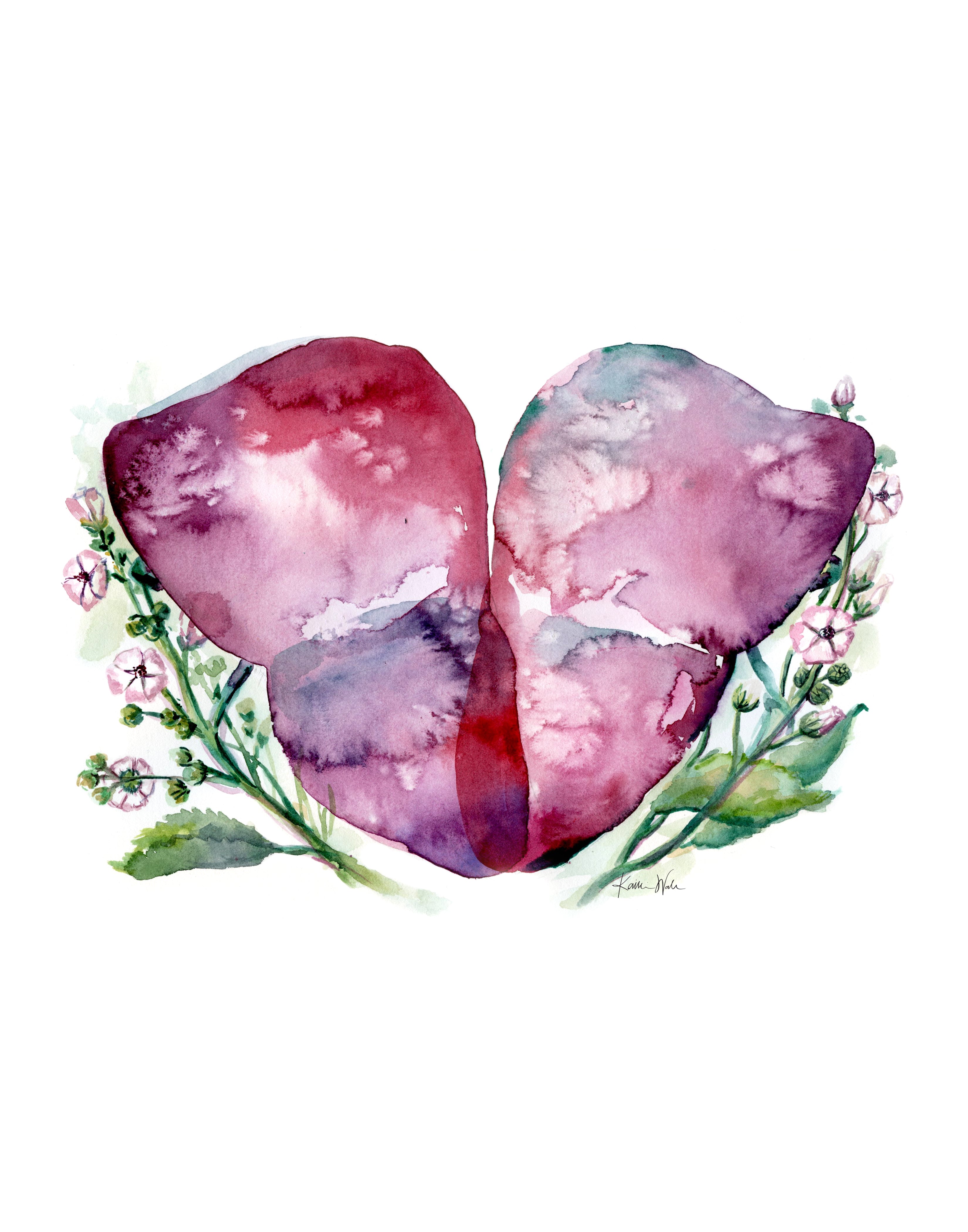 Organ Love Watercolor Print Set