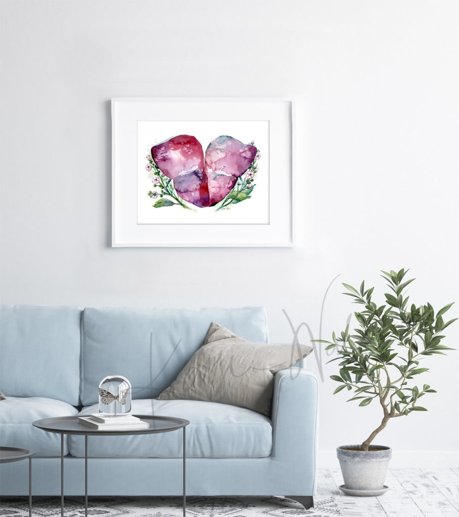 Liver Transplant Watercolor Print