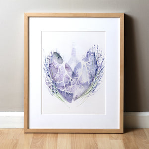 Lung Love Print Watercolor