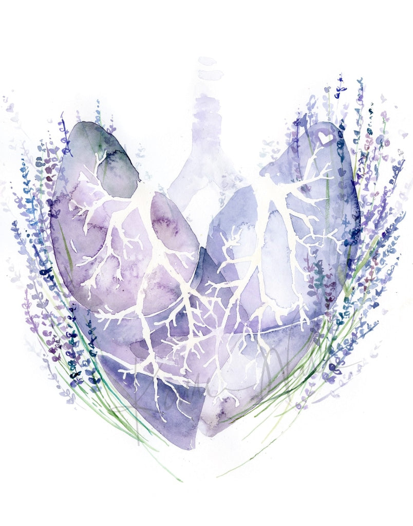 Lung Love Print Watercolor