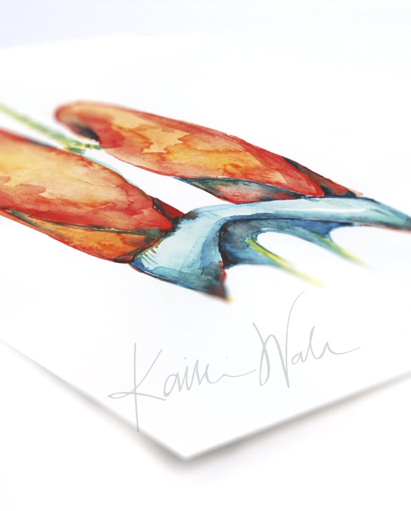 Respiratory System Print Watercolor