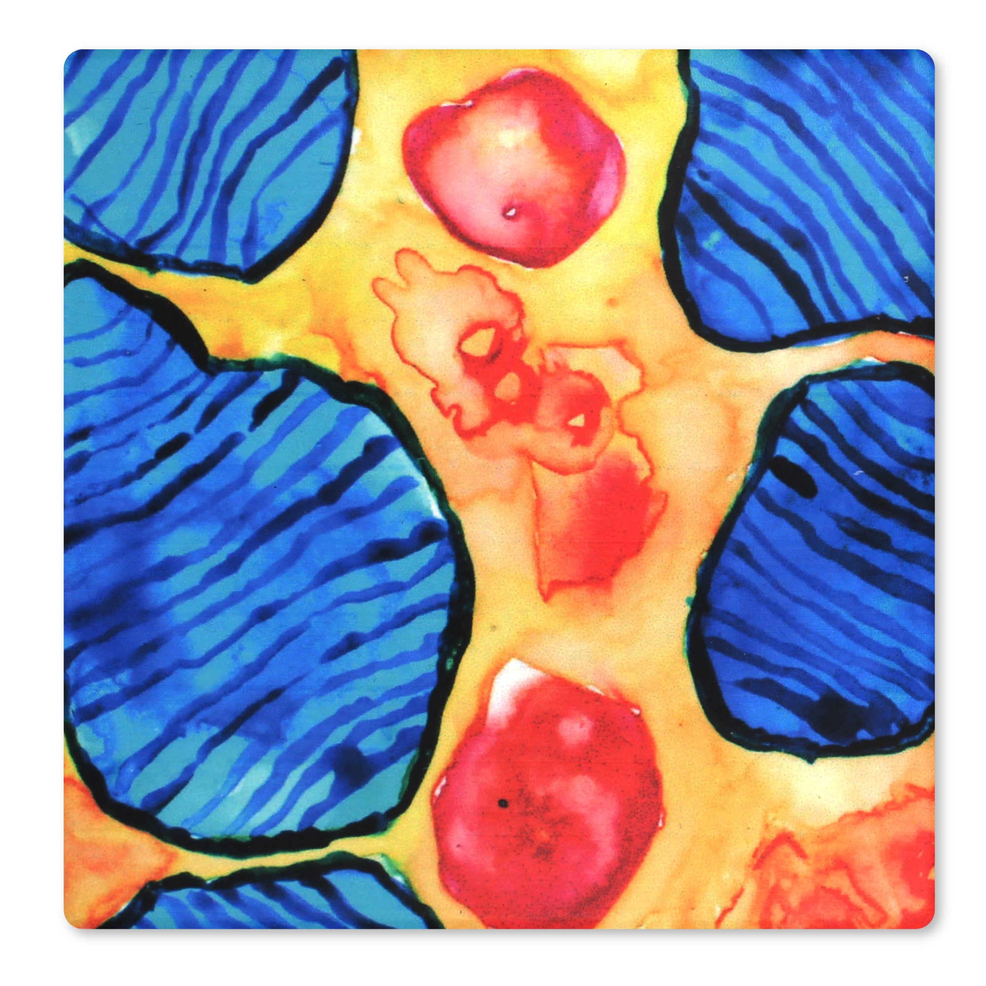 Abstract Mitochondria Ceramic Coaster Set of 2